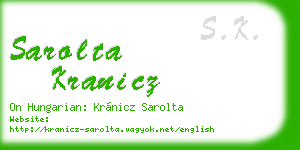 sarolta kranicz business card